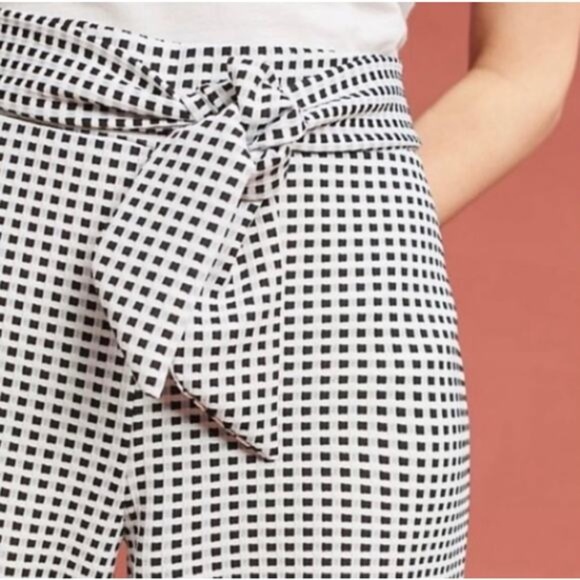 Anthropologie Maeve Charlemagne Gingham print Wide Leg pants - Picture 4 of 4